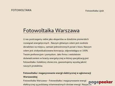 Panele fotowoltaiczne Warszawa